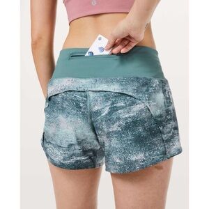 LULULEMON Azurite Mint Tint Run Times II 4” Shorts